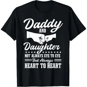 Cotton Short Sleeves Dad and Daughter Father Love Father's Day T-Shirt