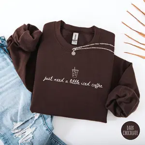 Coffee Sweatshirt Iced Coffee Lover Gift Coffee Lover Sweatshirt Funny Coffee Gift Coffee Sweater Coffee Sweater Trendy Coffee Lover Shirt