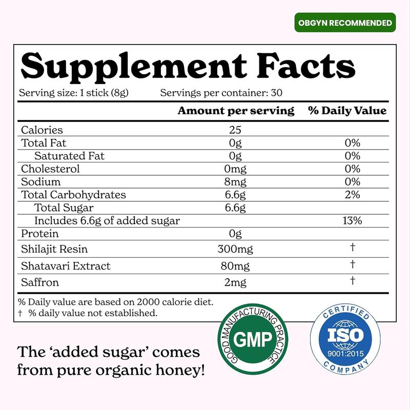 BetterAlt SHE-Lajit Strawberry Honeysticks|Shilajit for Women with Shatavari & Saffron for hormonal Balance & Energy Boost|Tasty Shilajit Honeysticks with Goodness of Pure Himalayan Shilajit|30 Sticks