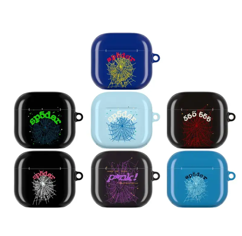 Spider Web Y2K AirPods Case Cover For AirPods 1/2/3/4 Pro Pro 2 Pro 3, Dark Streetwear Aesthetic Gift