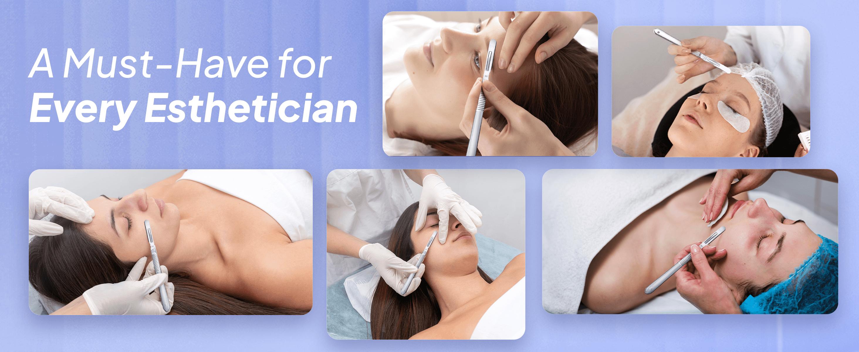 Pack Of 15 10R Dermaplane Razor With Dermaplane Handle for Face, Facial Shaving Razor for Women