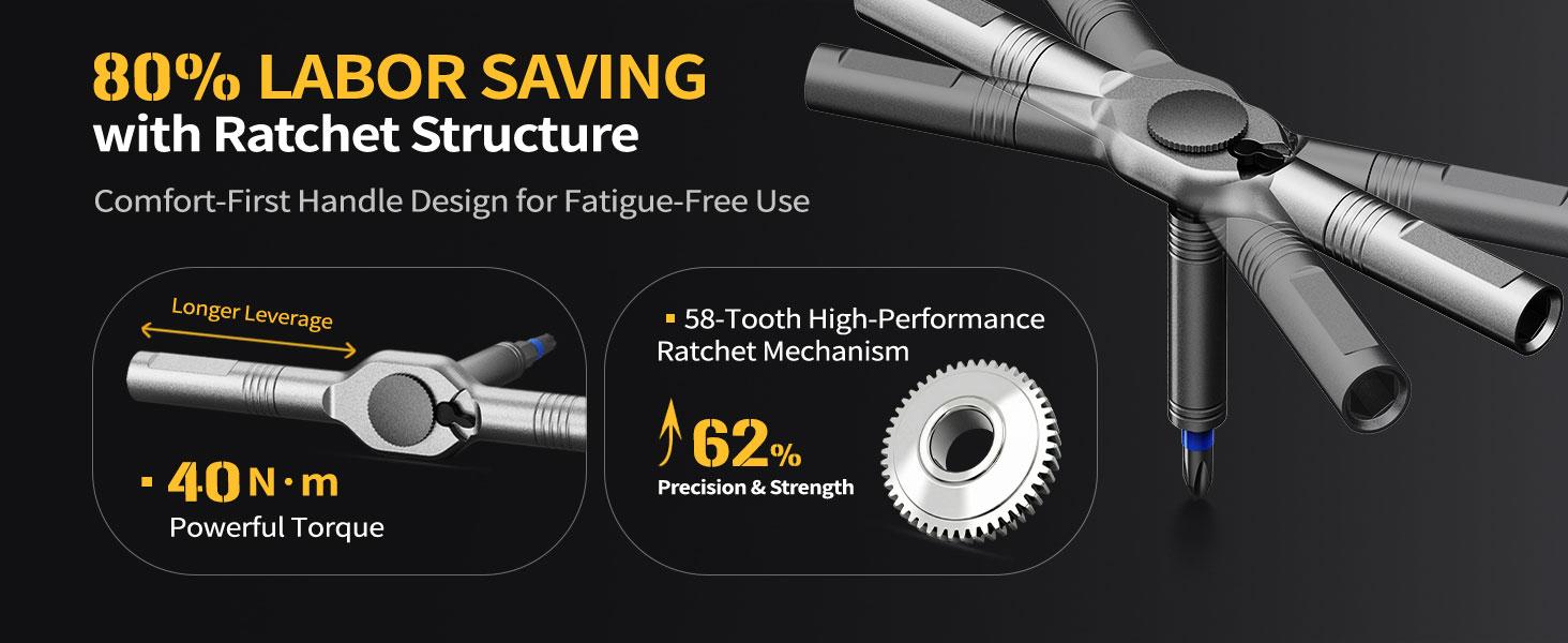 24 in 1 Magnetic Ratchet Screwdriver Set,Multi Bit Ratcheting Screw Driver kit,Precision Precision Screwdriver Case,Portable Compact Tool Kit for Home Repairs, Electronics,Furniture,Bicycle