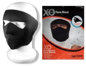 CrazyCoolBuys Neoprene Perforated Full Cover Black Face Ski Mask Balaclava