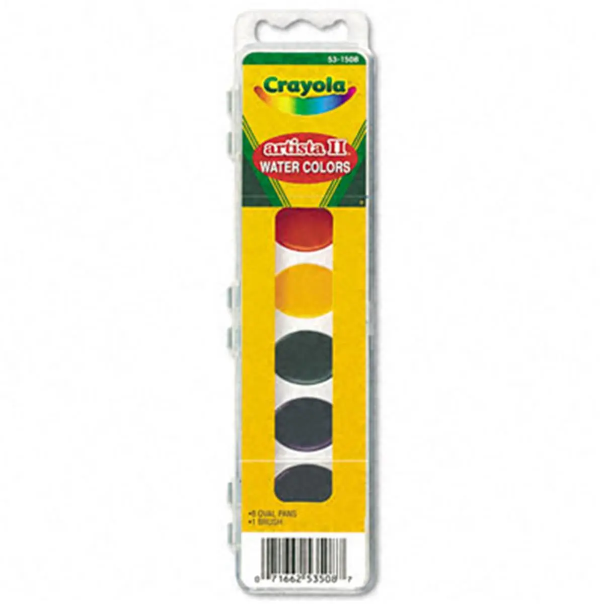 Crayola Artista II 8-Color Watercolor Set - Economical Price, Assorted Bright Colors (Orange, Red, Yellow, Black) - Artist Supplies, Office & School Stationery for Painting