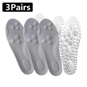 4D Cloud Soft Insoles for Men & Women, Comfort Breathable Memory Foam Cushioning Insoles, Trim to Fit Steppers Insoles Fit Most Shoes