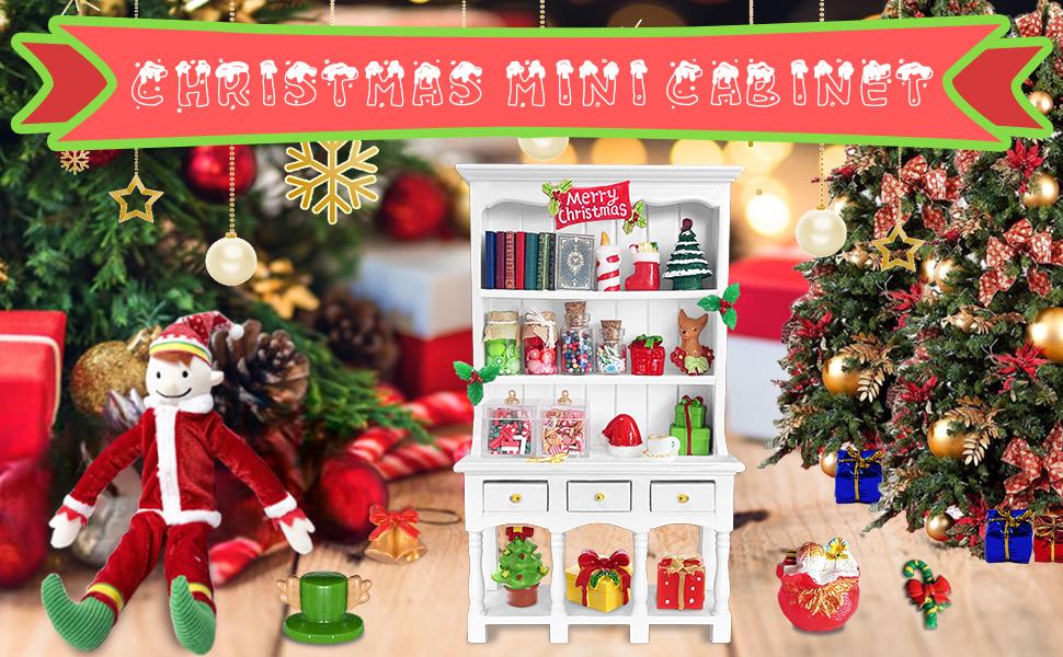 BEIREG Dollhouse Miniatures 1/12 Scale Accessories Handmade Wooden Bookshelf Furniture Set with Magic Bottle Potion Mini Bookcase Unique Black Friday Christmas Gift Decorations for Kids Gifts Playset christmas doll house