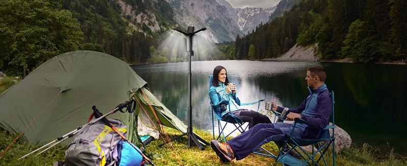 Valentine's Day gift CuLiDing Rechargeable Camping Light with Stand, 67" Tall Portable Cordless, Multiple adjustable lumens, 4000K/6500K Dimmable with Detachable Tripod for Outdoor work, Emergency, Camping, Fishing, Garage