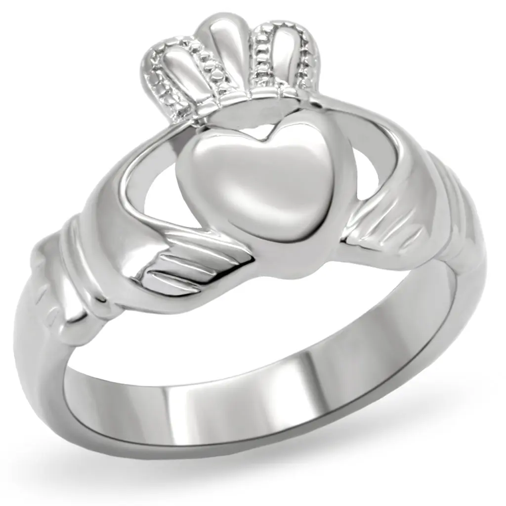 Eternal Sparkles Women's Claddagh Irish Love Ring – Celtic Heart Crown Hands Ring, Comfort Fit (13 Styles)