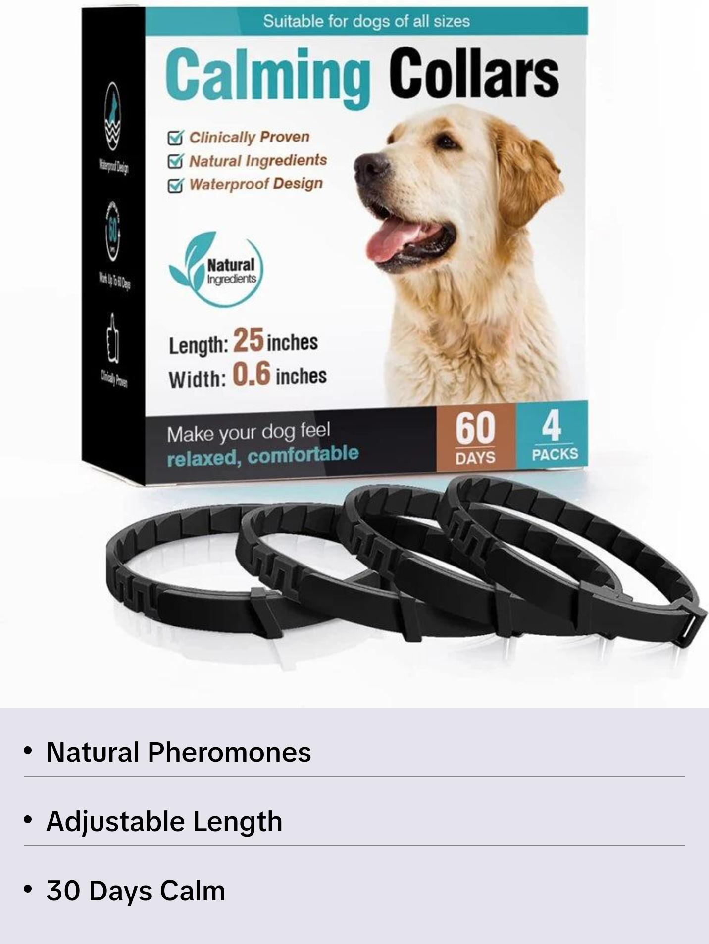 Calming Pheromone Collar for Dogs - Adjustable Comfort for Anxiety Relief