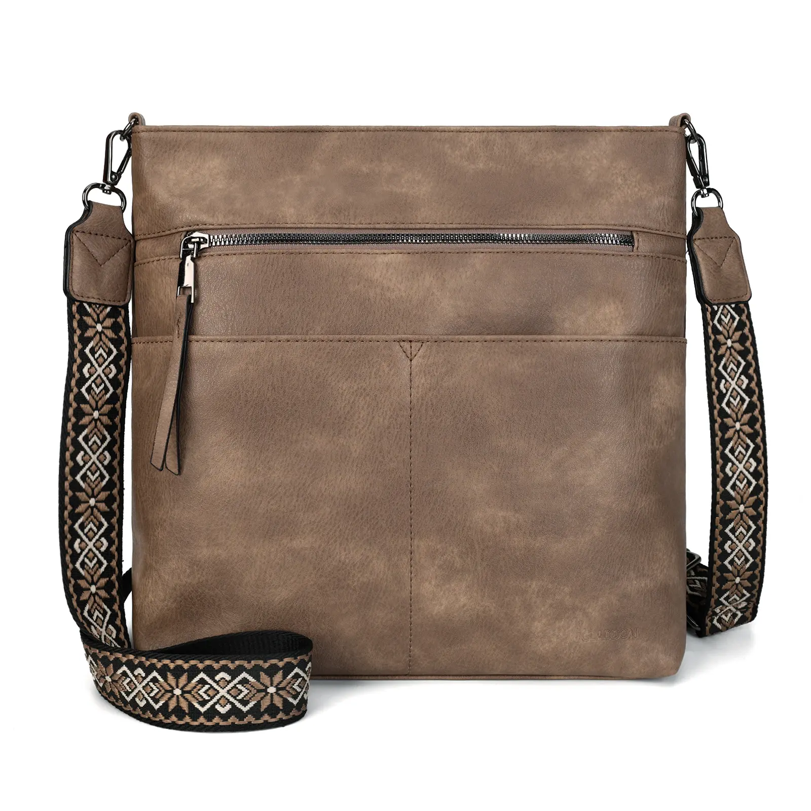 Large Size - Retro Minimalist Solid Color PU Crossbody Shoulder Bag for Women, Stylish Lightweight Purse with Large Capacity, Versatile Handbag for Daily Commute & Travel, Practical Multi Storage（13Inch）