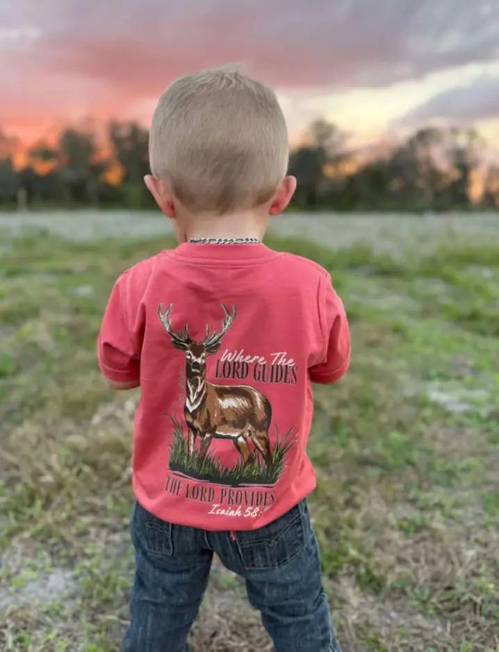 Youth & Todder Where The Lord Guides shirt, country clothes, toddler boy clothing, Youth clothing