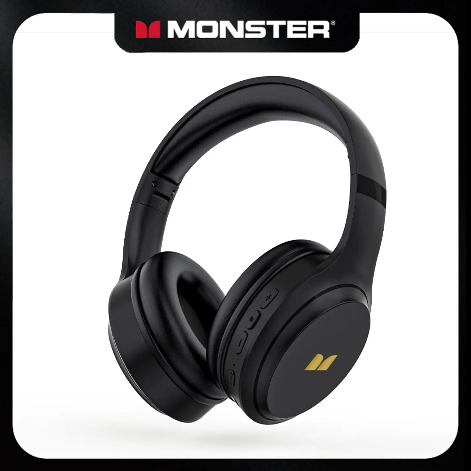 MONSTER N21 Noise Cancelling Wireless Over-Ear Bluetooth Headphones, Bluetooth 6.0, 25H Battery Life, Deep Bass HiFi Stereo Sound, Foldable Comfortable Design, Built-in Mic, for Home Office Calls, iPhone Android PC- TikTokShopBackToSchool