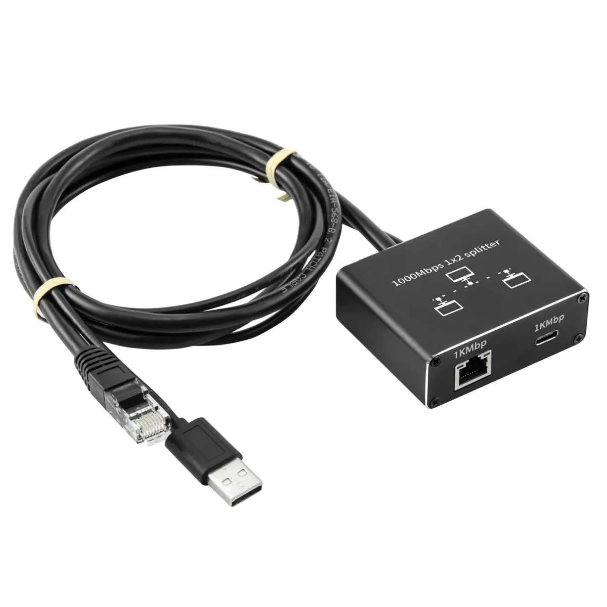 Bytecc RJ-SP102K 1000Mbps 1X2 Ethernet Internet Splitter With Cable