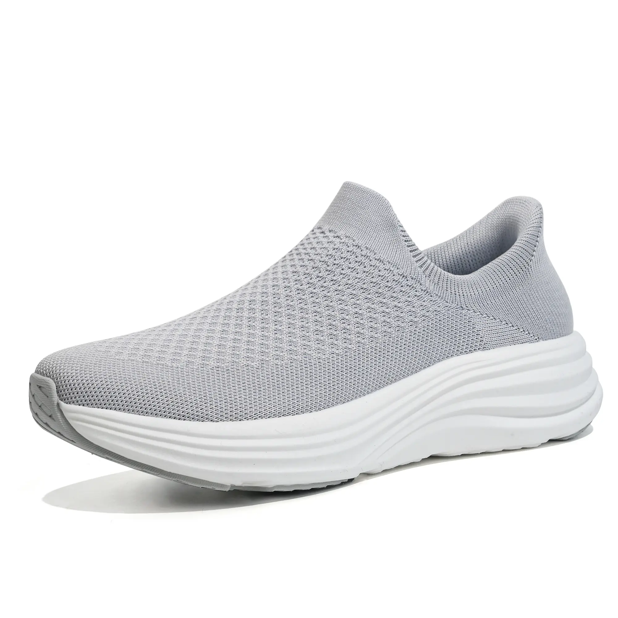 ORTOREX Men's Knit Orthopedic Walking Sneakers, Medical Work Shoes for Varicose Veins Relief