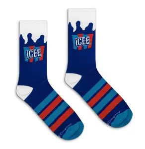 ICEE Slushy Drink Logo Socks - Blue/White/Red