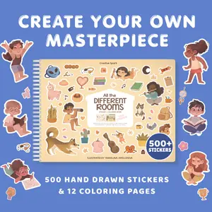 Different Rooms Sticker Book