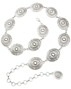 Shyanne Women's Oval Concho Chain Belt - Saho21bt5