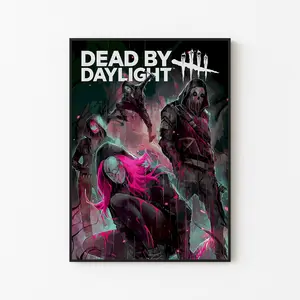[Gaming Collection - Sale Up To 40%] [Unframe] Dead by Daylight Game Cover Art Poster, Horror Survival Game Wall Art, Dark Multiplayer Artwork, Gamer Room Decor, Horror Fan Gift