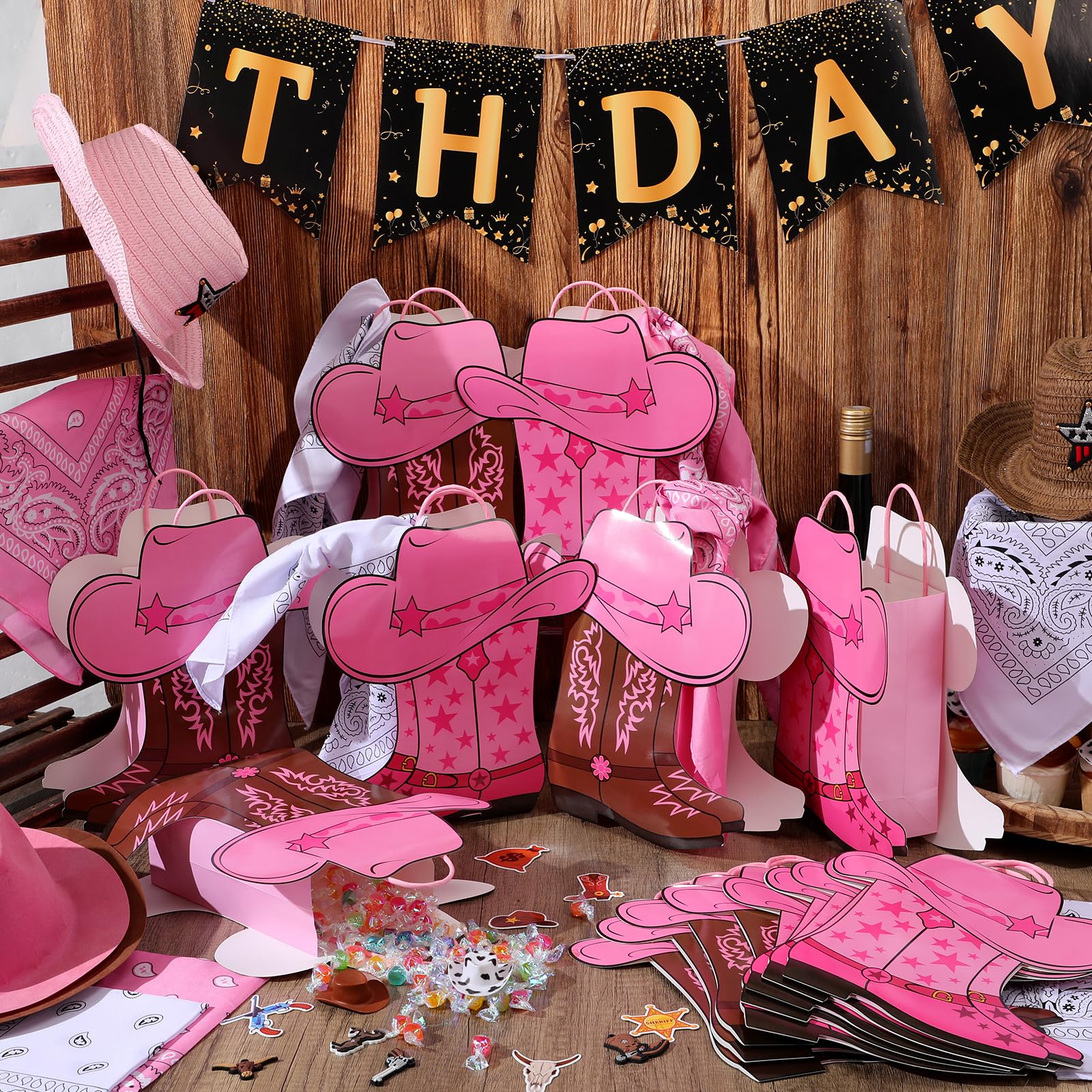 16/32 Pcs Cowboy Party Gift Bags Cowgirl Boots Gift Paper Bags with Handle paisley bandanas Western Theme Party Decorations for Summer Birthday Wedding girls' night Last Rodeo Party bridal showers Supplie 16/32 Pcs Cowboy Party Gift Bags Cowgirl Boots Gift Paper Bags with Handle paisley bandanas Western Theme Party Decorations for Summer Birthday Wedding girls' night Last Rodeo Party bridal showers Supplie