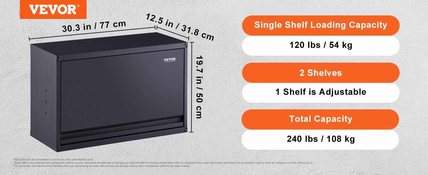 VEVOR Metal Storage Cabinet, TikTokShopBlackFriday, 120lbs Load Capacity per Shelf, 20' Tall Wall-Mounted Powder-Coating Steel Garage Cabinet with Adjustable Shelf, Press to Lock & Open Door, Perfect for Office Home Garage VEVOR Metal Storage Cabinet, TikTokShopBlackFriday, 120lbs Load Capacity per Shelf, 20' Tall Wall-Mounted Powder-Coating Steel Garage Cabinet with Adjustable Shelf, Press to Lock & Open Door, Perfect for Office Home Garage