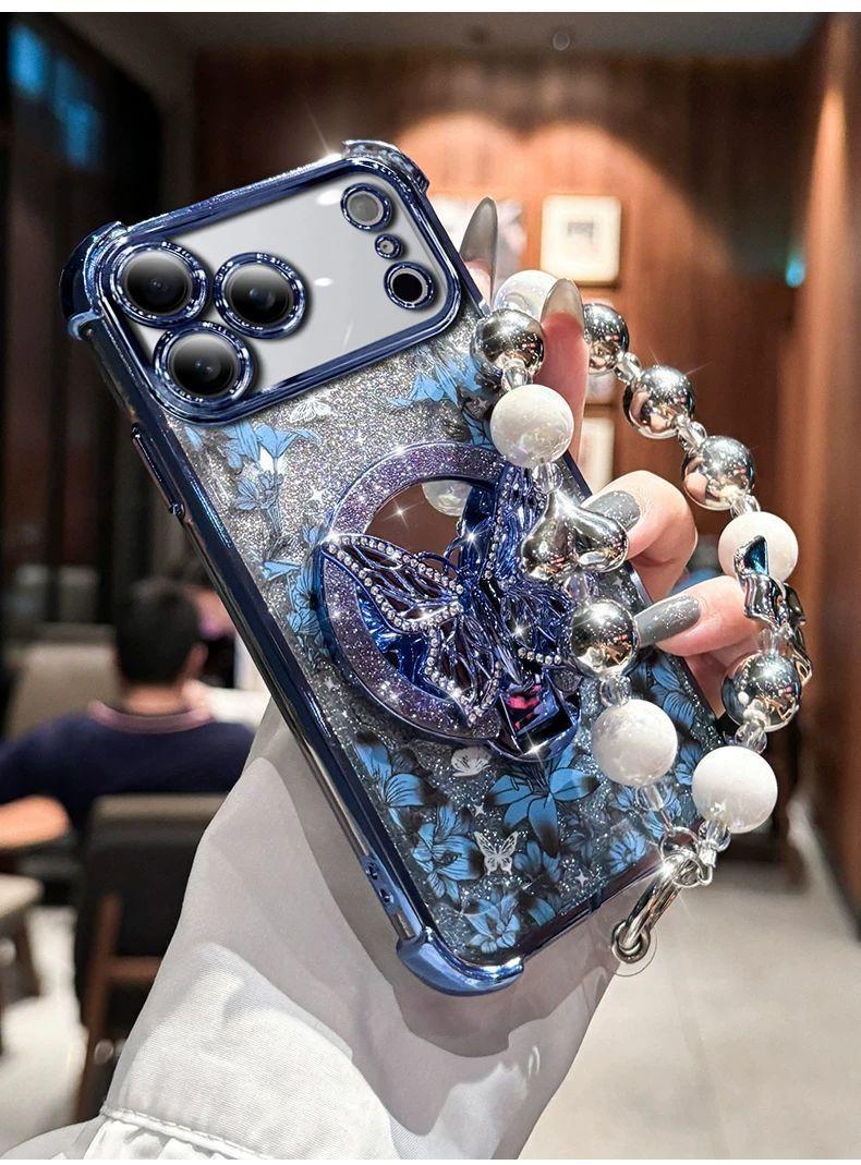 Suitable for Apple 17 Pro Max Phone Case iPhone 16 High-end Protective Cover 15 Plus Flower