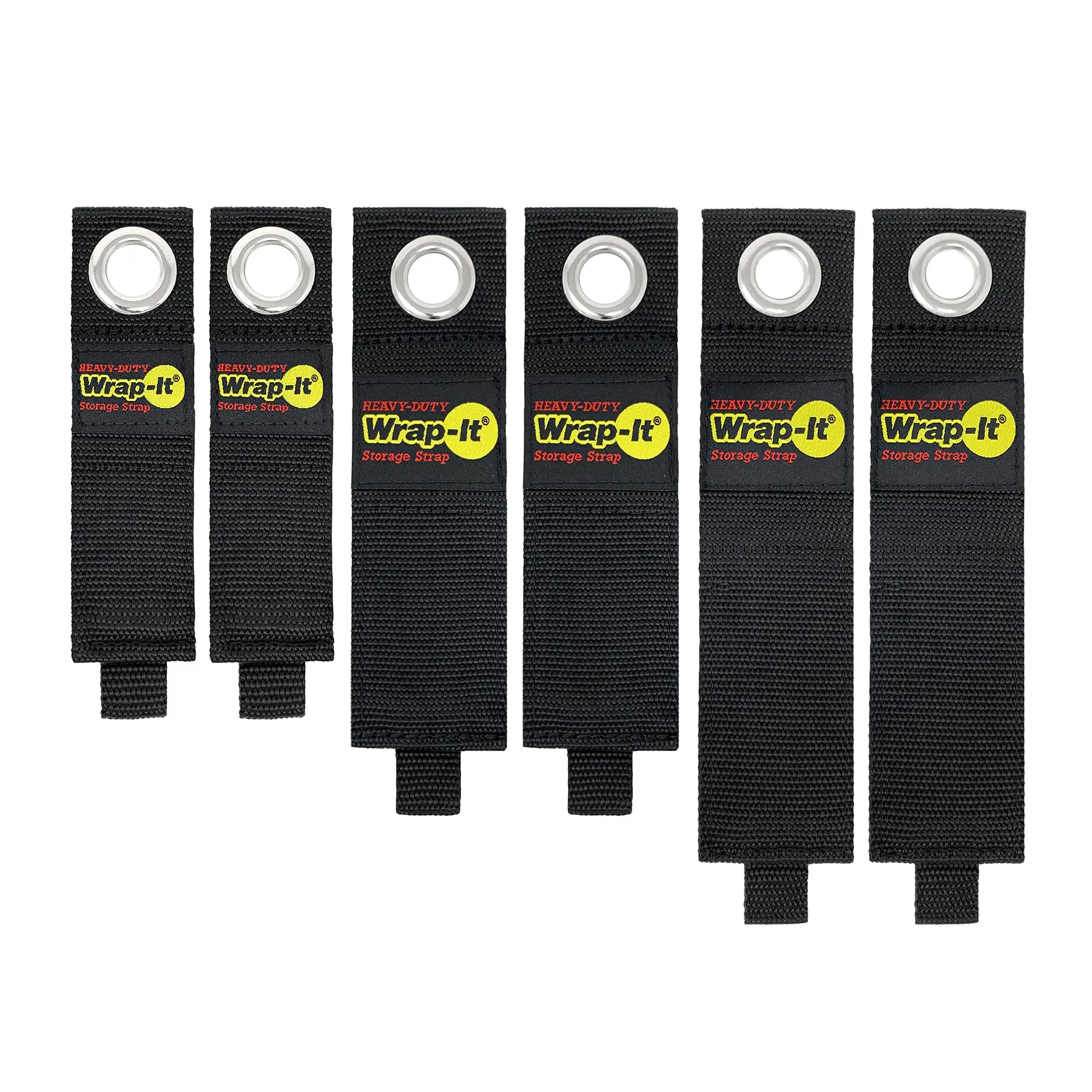 Heavy-Duty Wrap-It Storage Straps (Assorted 6 Pack) - Garage Storage Extension Cord Organizer, Cable Straps for RV Accessories
