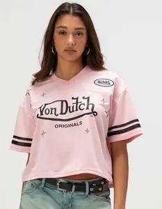 VON DUTCH Womens V-Neck Jersey