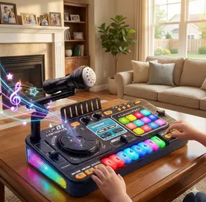 Multifunctional DJ Controller Toy,1Box Music Simulation Toy with Microphone &Piano Key, Educational Music Toy for Kids,Home Entertainment Toy for Kids