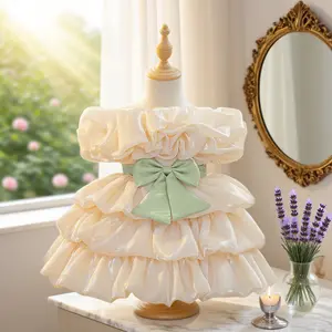 New(New)3098 Baby Girl Elegant Dress Skirt Multi-layer Cake Skirt Suitable for Birthday Party Christening Birthday Gift-LIU