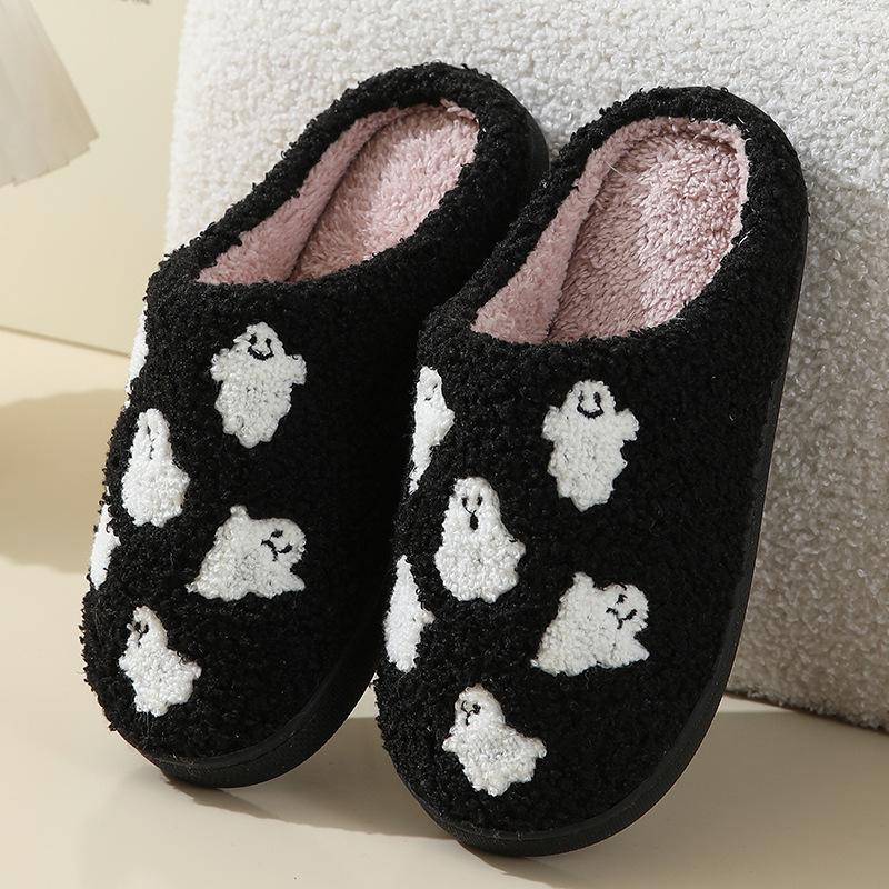 Cotton slippers for women, anti slip cashmere for warmth, monthly slippers for indoor home, cute and fluffy cotton Walking Shoes houseslippers swag Slide