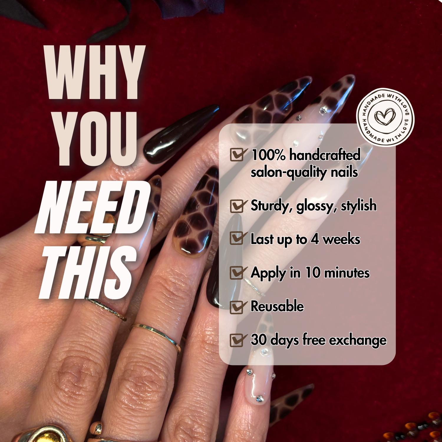 NailPhoria SIGNATURE Collection - Handmade Press-On Nails | Reusable, Salon-Quality, Long-Lasting, Glossy Design NailPhoria SIGNATURE Collection - Handmade Press-On Nails | Reusable, Salon-Quality, Long-Lasting, Glossy Design