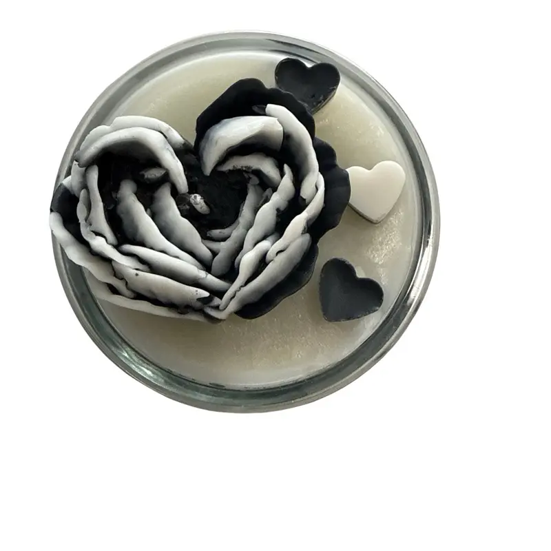 Goth rose candle