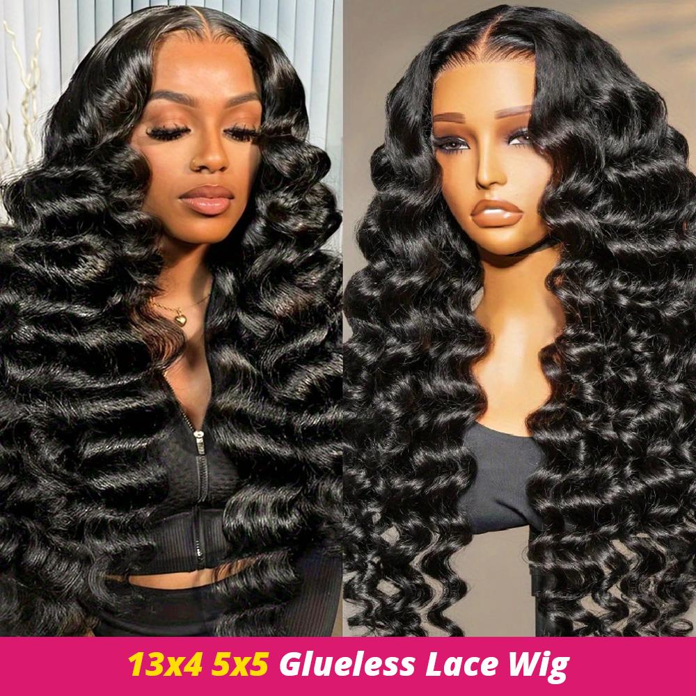 5x5 Glueless Loose Deep Wave Closure Wig Pre Plucked 13x4 Transparent Body Wave Lace Front Wig For Women #TiktokShopSpringGlowUp