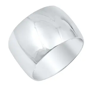15mm Thick Wide Band Ring - 925 Sterling Silver