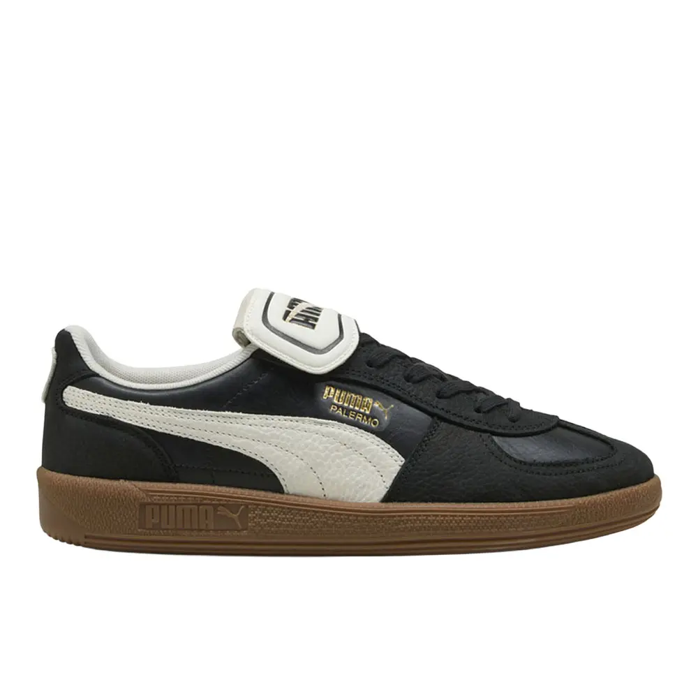 PUMA Mens Palermo Premium Lace Up Sneakers Shoes Casual - Black