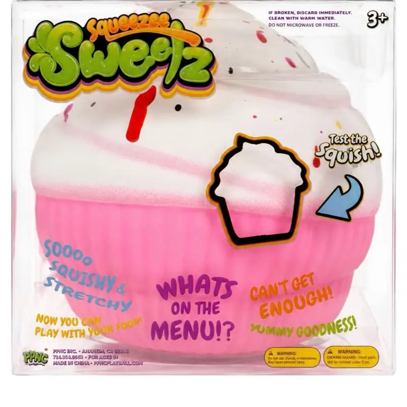Food-Theme Unisex Slow-Rising Scented Squishy Cupcake Toy for Kids Ages 3+, Squishy Stress Balls, Squeeze Fidget, Realistic Soft Ice Cream Cake Sensory Stress Reliever