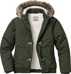 Legendary Whitetails Women's Quilted Toggle Hooded Berber Lined Puffer Jacket