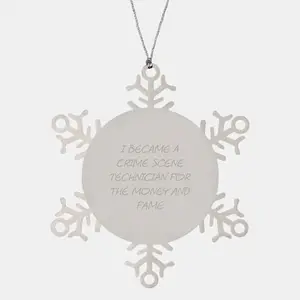 Crime Scene Technician Gifts, Funny Snowflake Ornament, I Became A Crime Scene Technician Christmas Unique Gift from Friends