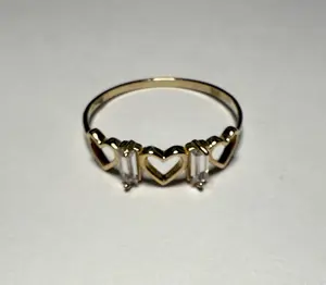 3 Hearts 14k Gold Ring