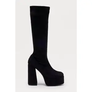 Camden Platform Boots - Black/Black 4