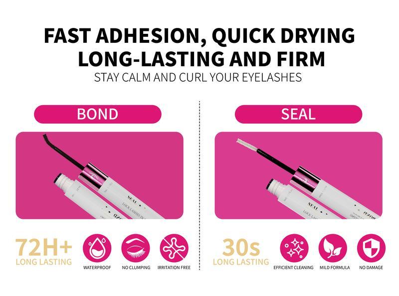 DIY Eyelash Extension Kit-280 Pieces-Long Lasting & Waterproof-Beginner Friendly-Natural Look-Fluffy-3D-D Curl-Cosmetic Makeup