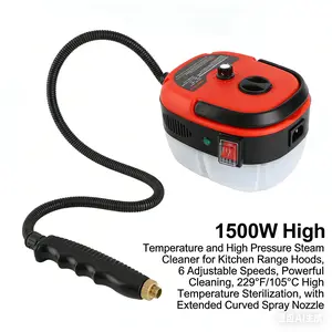1500W High Temperature & Pressure Portable Handheld Steam Cleaner with 6 Adjustable Brush Heads for Kitchen Bathroom Car Cleaning Multi Surface Steamer Floor Steamer vacuum steam cleaner for house