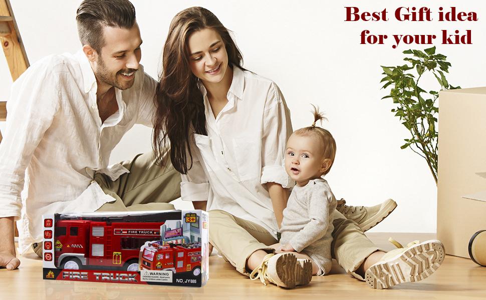 Toysery Fire Truck Toy, Realistic Fire Trucks Toddler Toys, Siren Head ...