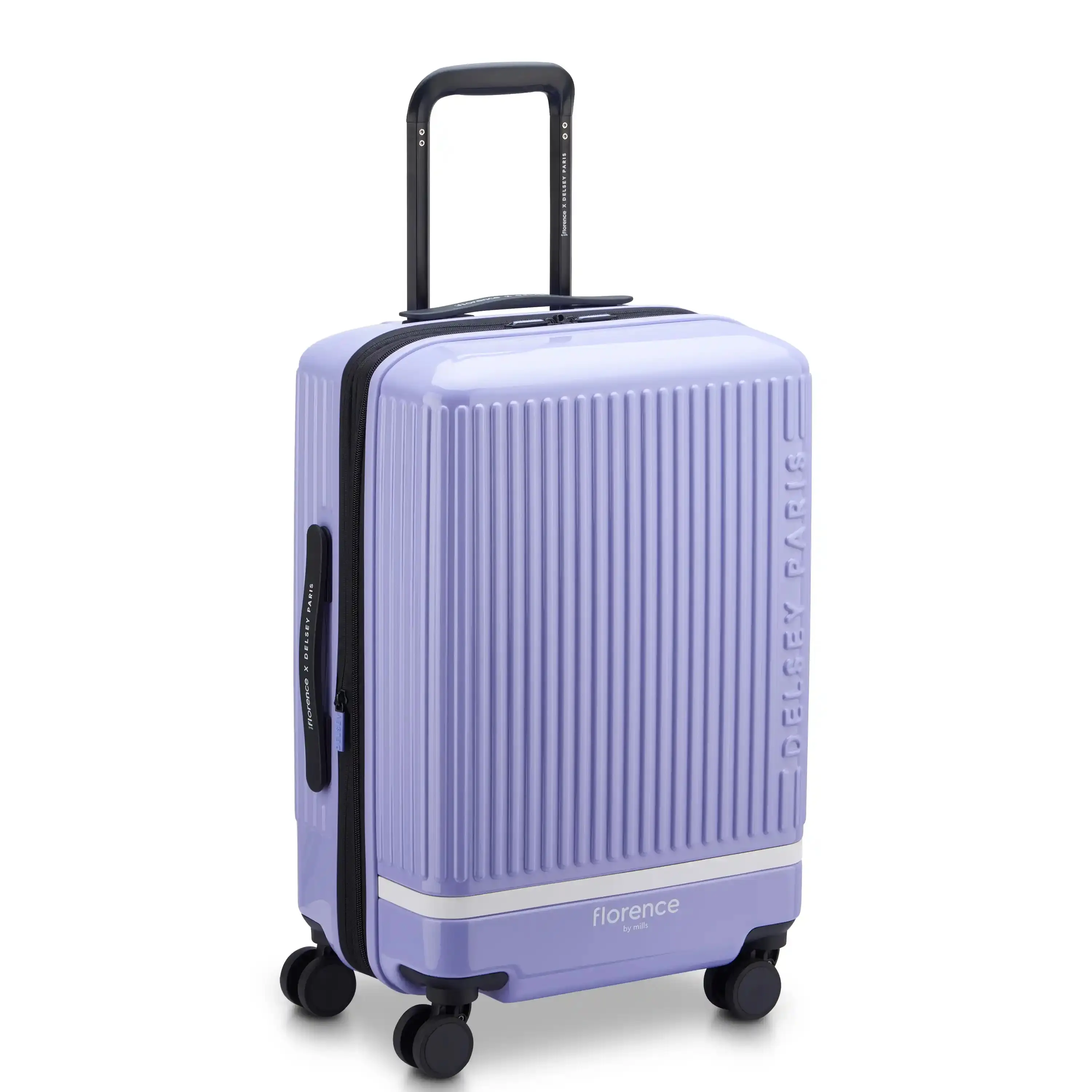 DELSEY Spin Me Away Hard-Shell Carry On Luggage - Expandable for International Travel, Built-In Organizer, 4 Spinner Wheels 360-Degree Smooth Rotation, Straps Keep Items Secure, Included Screwdriver, Eco-Friendly DEHP-Free Roller Bag