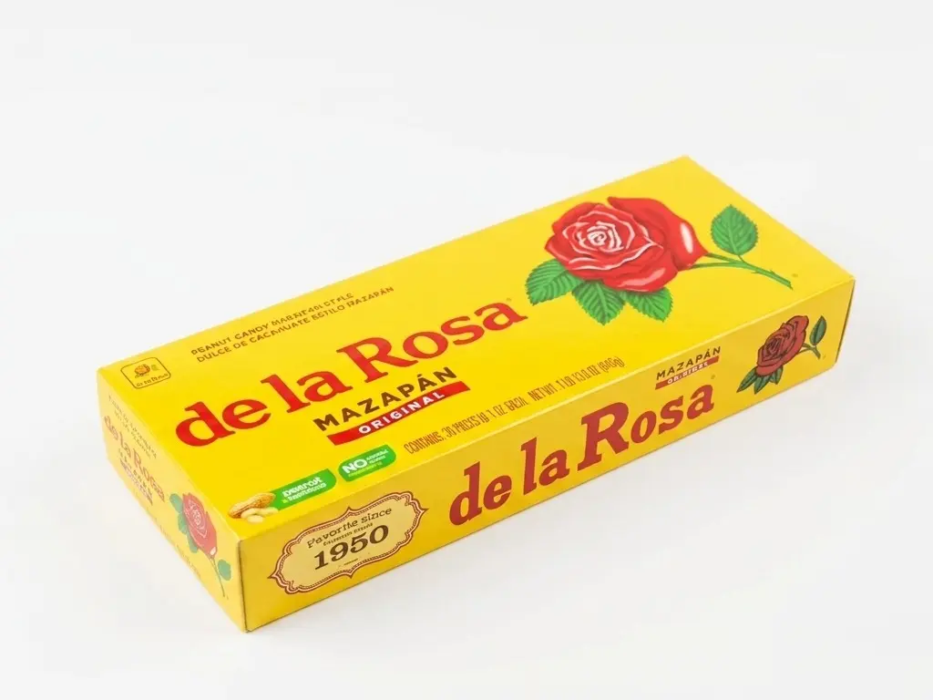 De La Rosa Mazapan Mexican Peanut Candy, 30-Count Box - Viral Snacks, Authentic FoodTok Peanut Marzipan Sweet Treats