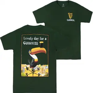 [ Sale Up To 40%] Guinness - Lovely Day For A Guinness Toucan Front And Back T-shirt