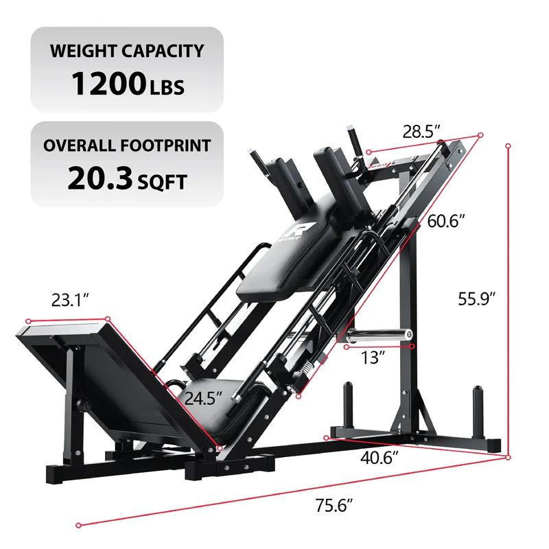 RitFit BLP01 3-In-1 Leg Press And Hack Squat Machine with Steel Foot Pedals and Anti-Slip Patterns home gym hip abduction machines RitFit BLP01 3-In-1 Leg Press And Hack Squat Machine with Steel Foot Pedals and Anti-Slip Patterns home gym hip abduction machines