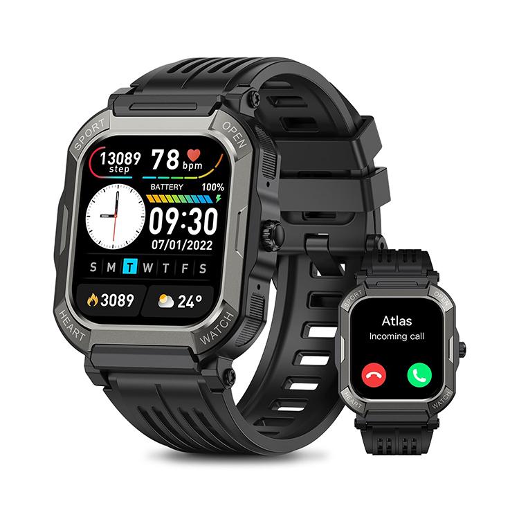 [Spring Deals] Tukio 2026 Military Smart Watch for Men 1.91'' Fitness Tracker with IP68 Waterproof Step Counter Sleep Monitor 110+ Sport Modes Compatible with Android & iPhone Wearable