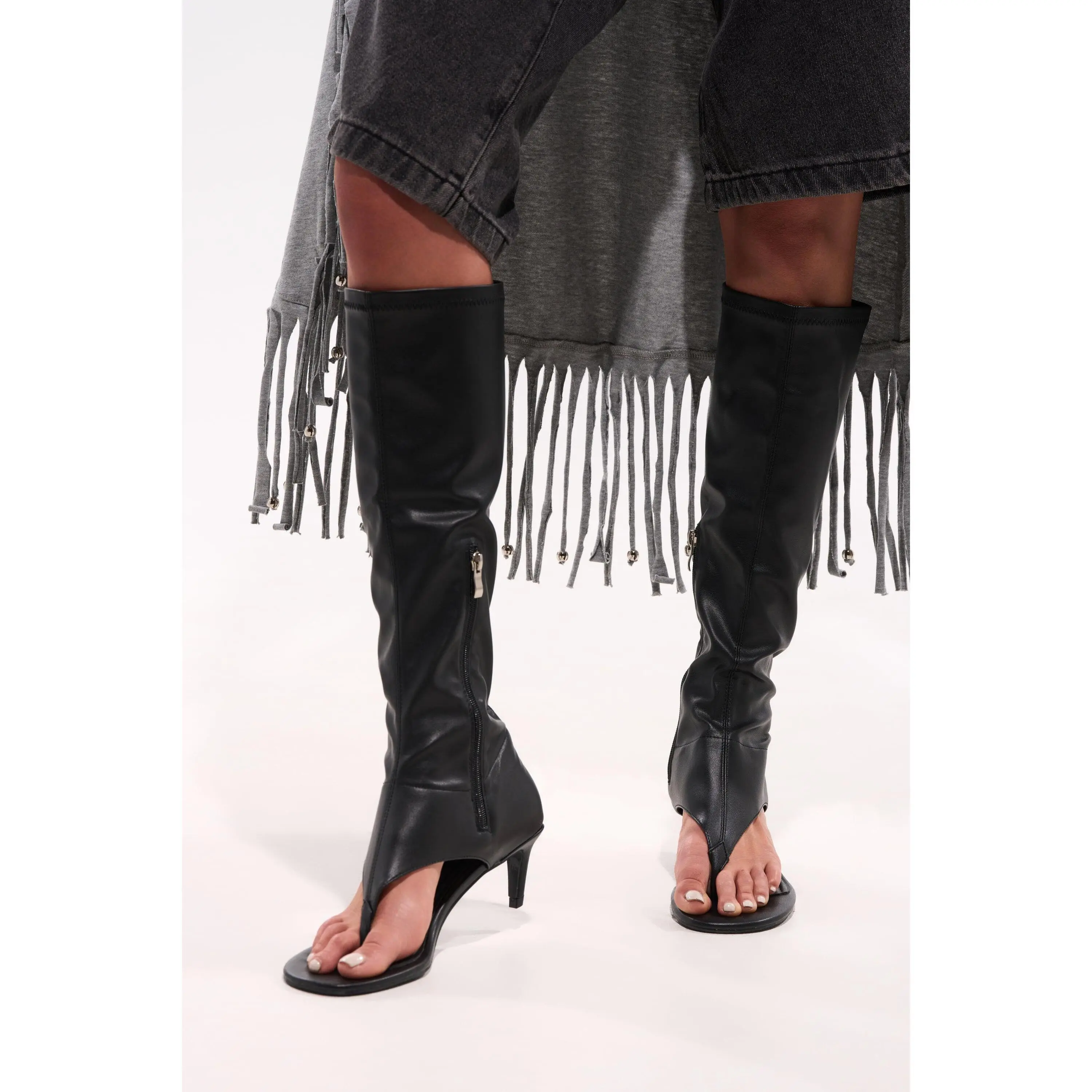 AZALEA WANG CECILE OPEN TOE SANDAL BOOT IN BLACK AZALEA WANG CECILE OPEN TOE SANDAL BOOT IN BLACK