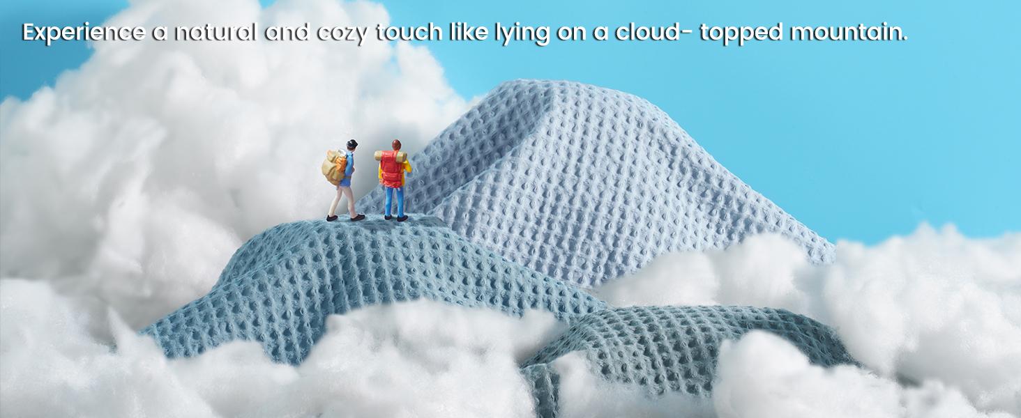 【Summer wins】PHF 100% Cotton Weave Waffle Blanket, Aesthetic Soft Lightweight and Breathable Blanket for Bed Sofa Home Decor for Spring and Summer, Luxury Aesthetic, Ideal Gift